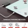 Rechargeable Smart Digital Bathroom Weighing Scale with Body Fat and Water Weight for People; Bluetooth BMI Electronic Body Analyzer Machine; 400 lbs.